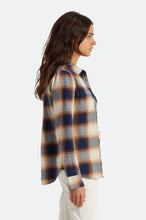 Load image into Gallery viewer, Bowery Women's Standard L/S Flannel - Navy