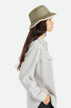 Load image into Gallery viewer, Petra Reversible Bucket Hat - Military Olive/Dove Sherpa