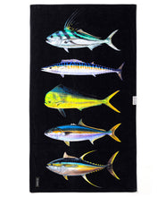 Load image into Gallery viewer, Amadeo Bachar Fish Stack Beach ECO Towel