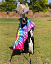 Load image into Gallery viewer, Tie Dye Rainbow Golf ECO Towel