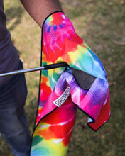 Load image into Gallery viewer, Tie Dye Rainbow Golf ECO Towel