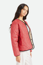 Load image into Gallery viewer, Sherpa Reversible Padded Jacket - Mars Red Praire Floral