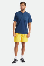 Load image into Gallery viewer, Beta Square Quick Dry S/S Henley Tee - Joe Blue