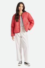 Load image into Gallery viewer, Sherpa Reversible Padded Jacket - Mars Red Praire Floral