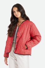 Load image into Gallery viewer, Sherpa Reversible Padded Jacket - Mars Red Praire Floral