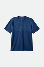 Load image into Gallery viewer, Beta Square Quick Dry S/S Henley Tee - Joe Blue
