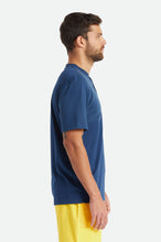 Load image into Gallery viewer, Beta Square Quick Dry S/S Henley Tee - Joe Blue