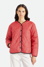 Load image into Gallery viewer, Sherpa Reversible Padded Jacket - Mars Red Praire Floral