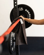 Load image into Gallery viewer, Black Heather Gym ECO Towel
