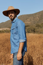 Load image into Gallery viewer, Willie Nelson L/S Woven - Worn Denim
