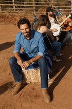 Load image into Gallery viewer, Willie Nelson L/S Woven - Worn Denim
