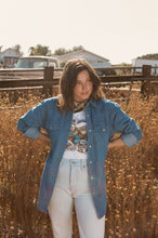 Load image into Gallery viewer, Willie Nelson L/S Woven - Worn Denim
