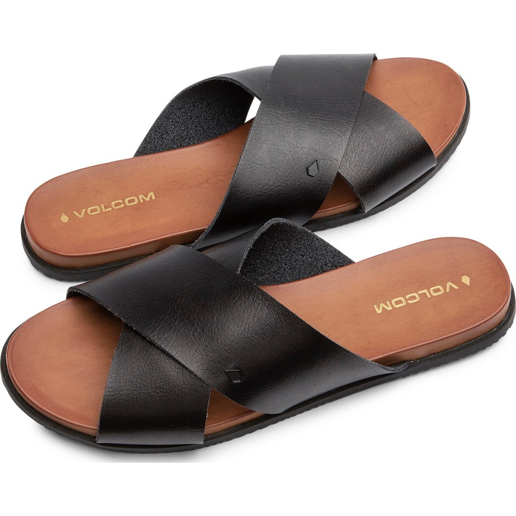 DOUBLE CROSS SANDALS - BLACK