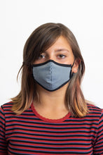 Load image into Gallery viewer, Youth Antimicrobial Face Mask - Black Herringbone
