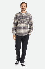 Load image into Gallery viewer, Bowery Stretch L/S Utility Flannel - Black/Charcoal II
