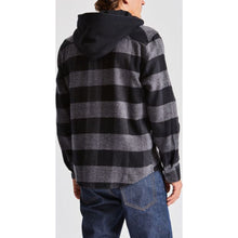 Load image into Gallery viewer, BOWERY HOOD L/S FLANNEL - BLACK/HEATHER GREY
