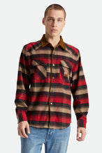 Load image into Gallery viewer, Coors Bowery Stretch L/S Flannel - Banquet Red/Brown
