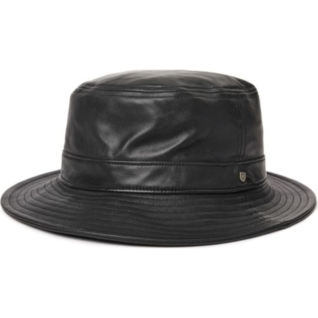 MATHEWS BUCKET HAT - BLACK LEATHER