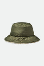 Load image into Gallery viewer, Petra Reversible Bucket Hat - Military Olive/Dove Sherpa
