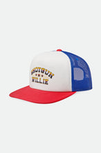 Load image into Gallery viewer, Willie Nelson Shotgun MP Trucker Hat - Aurora Red/White
