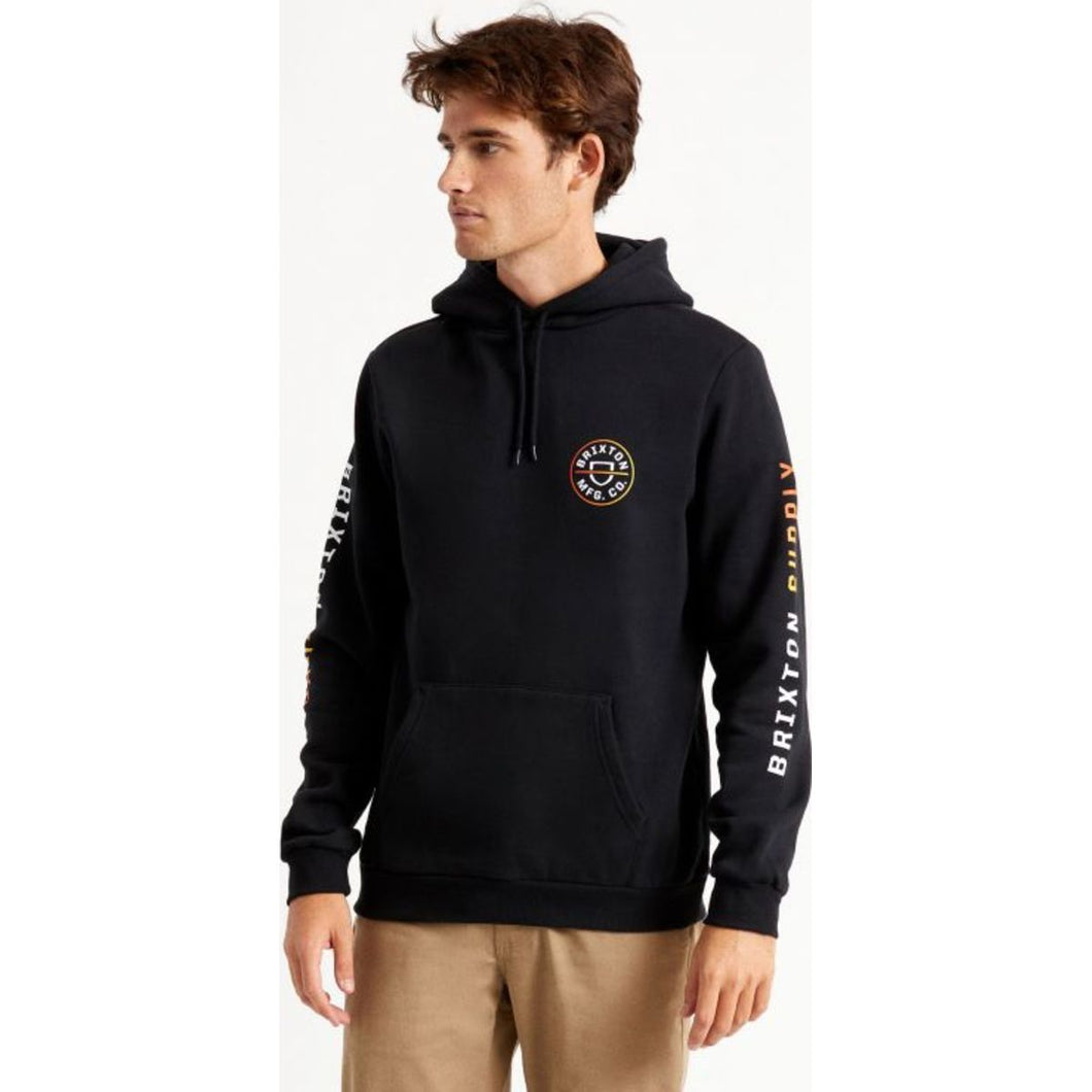 Crest Hood Fleece - Black/Yellow Gradient