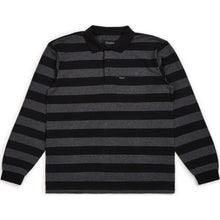 Load image into Gallery viewer, RICHLAND L/S POLO KNIT - CHARCOAL HEATHER/BLACK
