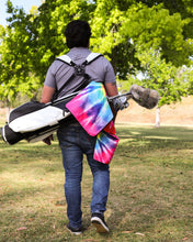Load image into Gallery viewer, Tie Dye Rainbow Golf ECO Towel
