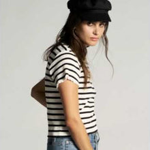 Load image into Gallery viewer, JENNIFER S/S BABY TEE - BLACK/WHITE
