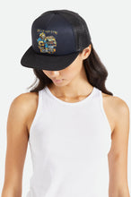 Load image into Gallery viewer, Willie Nelson Road Again MP Trucker Hat - Black/Black
