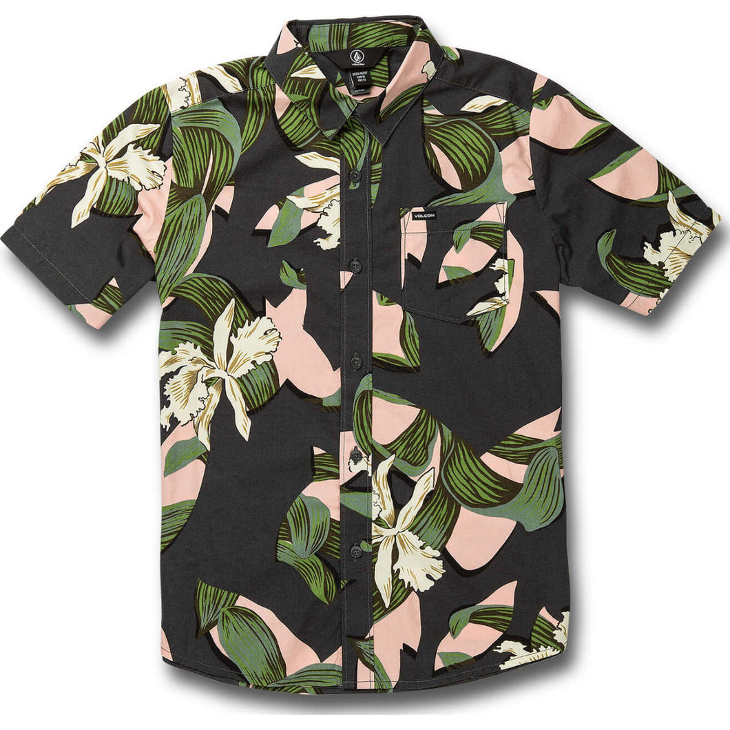 Boys Cut Out Floral Short Sleeve