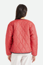 Load image into Gallery viewer, Sherpa Reversible Padded Jacket - Mars Red Praire Floral
