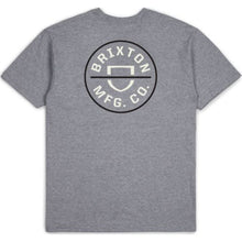 Load image into Gallery viewer, Crest II S/S Standard Tee - Heather Grey/Cream
