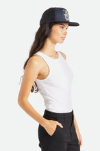 Load image into Gallery viewer, Willie Nelson Road Again MP Trucker Hat - Black/Black

