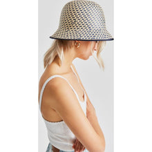 Load image into Gallery viewer, Essex Straw II Bucket Hat - Navy/Tan
