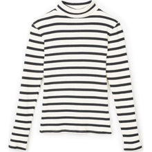 Load image into Gallery viewer, ASHLEY L/S TURTLENECK - BLACK/WHITE
