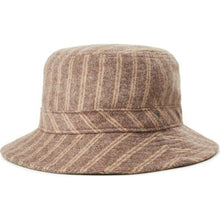 Load image into Gallery viewer, HARDY WOMENS BUCKET HAT - MAROON STRIPE
