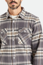 Load image into Gallery viewer, Bowery Stretch L/S Utility Flannel - Black/Charcoal II
