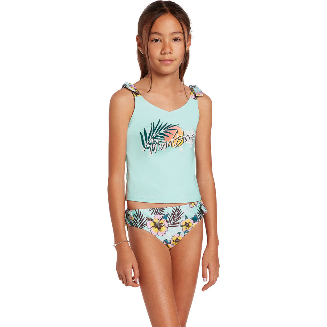 GIRLS WAVE BACK TANKINI SET