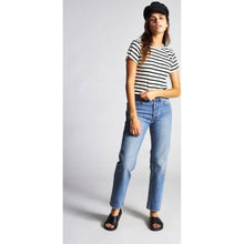 Load image into Gallery viewer, JENNIFER S/S BABY TEE - BLACK/WHITE
