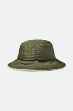 Load image into Gallery viewer, Petra Reversible Bucket Hat - Military Olive/Dove Sherpa
