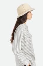 Load image into Gallery viewer, Petra Reversible Bucket Hat - Military Olive/Dove Sherpa
