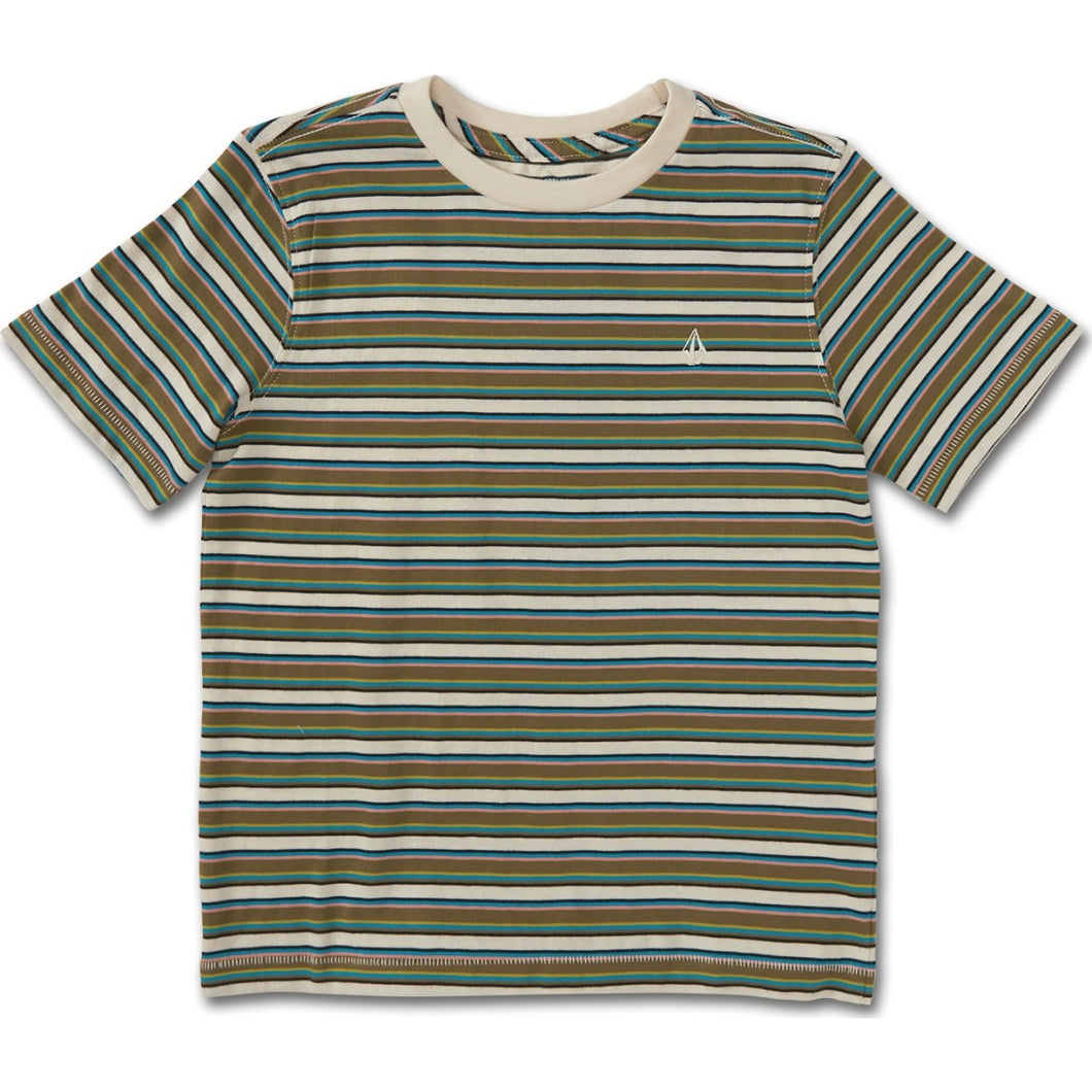 BOYS HALFAX STRIPE CREW SS