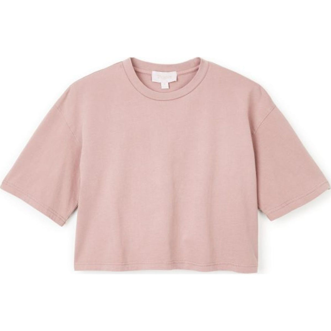 AMANDA S/S CROP TEE - MAUVE