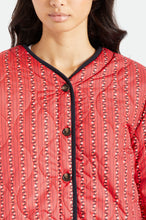 Load image into Gallery viewer, Sherpa Reversible Padded Jacket - Mars Red Praire Floral
