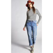 Load image into Gallery viewer, ASHLEY L/S TURTLENECK - BLACK/WHITE
