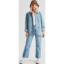 Load image into Gallery viewer, Essex Raffia Bucket Hat - Black/White/Sunset
