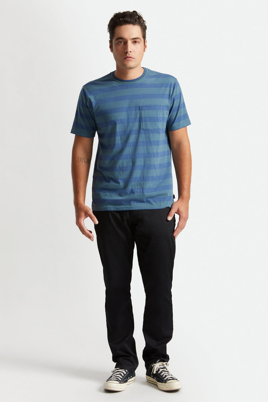 Men's Hilt Pch Stripe S/S Pocket Knit