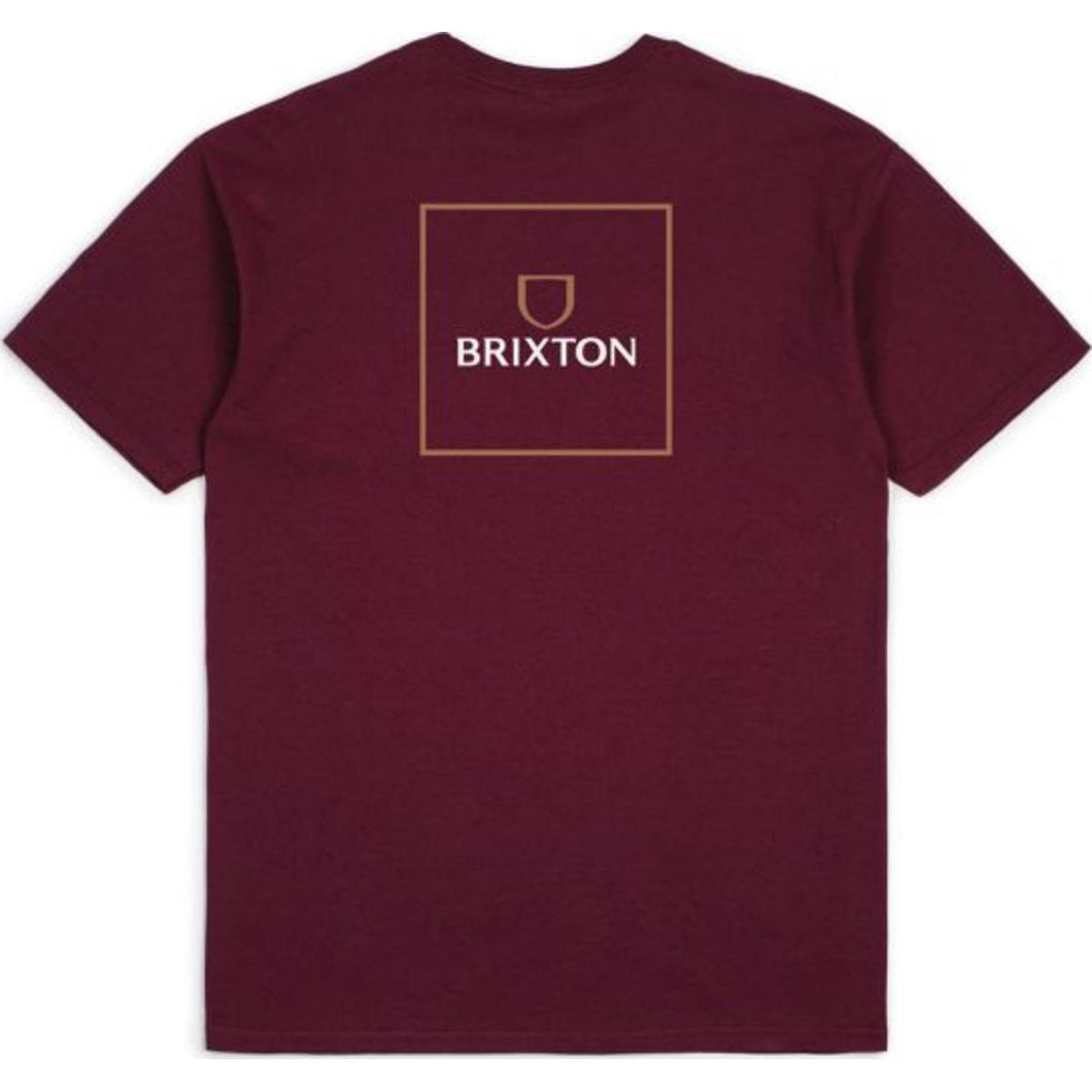 Alpha Square S/S Standard Tee - Burgundy