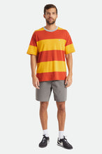 Load image into Gallery viewer, Hilt Boxy Shield S/S Knit - Phoenix Orange/Golden Glow
