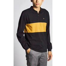 Load image into Gallery viewer, HUNT 1/4 ZIP L/S POLO KNIT - BLACK
